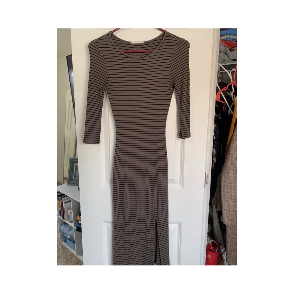 Stripped fitted dress